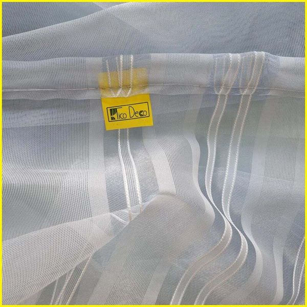 پرده تیکو دکو مدل حریر نازک ژرسه سه لاین ژوردار سایز 140*280 سانتی متر