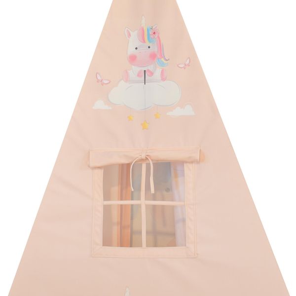 چادر بازی کودک مدل سرخپوستی طرح تکشاخ کد PT513