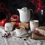 سرویس غذاخوری 98 پارچه 12 نفر چینی زرین ایران مدل کواترو مونت کارلو درجه عالی