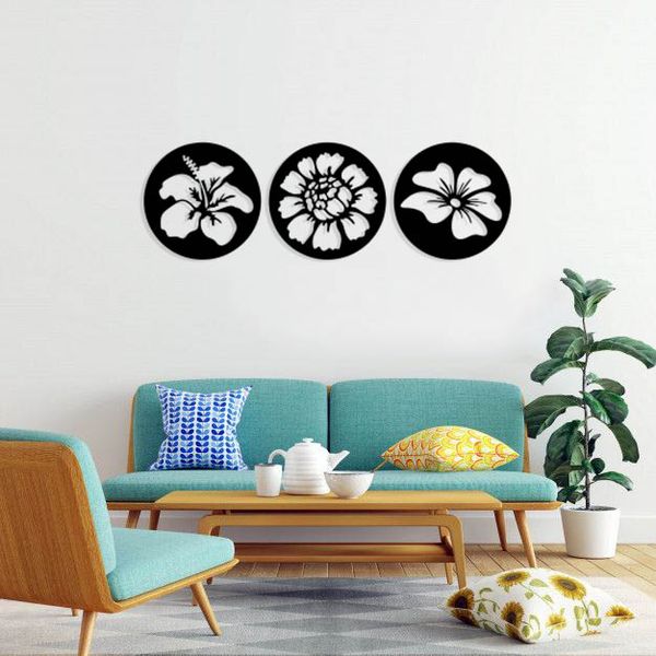 استیکر طرح گل مجموعه 3 عددی