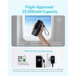 پاوربانک 100 وات انکر مدل A1695 ظرفیت 25000 میلی آمپر ساعت به همراه دو کابل USB-C*612