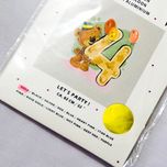 بادکنک فویلی عدد 4 هپی بری طلایی سایز 32 اینچ