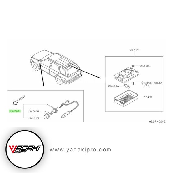 چراغ سیار nissan motor