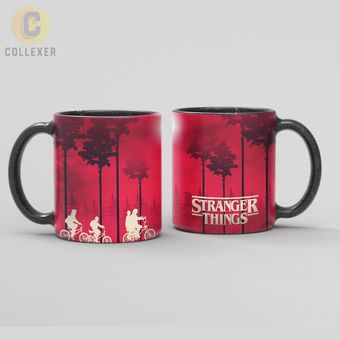 ماگ سریال Stranger Things (چیزهای عجیب) – کد 01 (معمولی ، مشکی ، حرارتی)