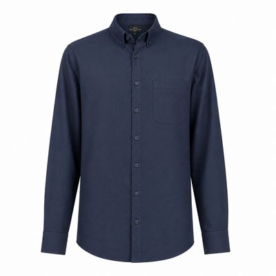 پیراهن آستین بلند یقه برگردان با تنخور معمولی (regular fit) مردانه مدل MDSS-NH7126
