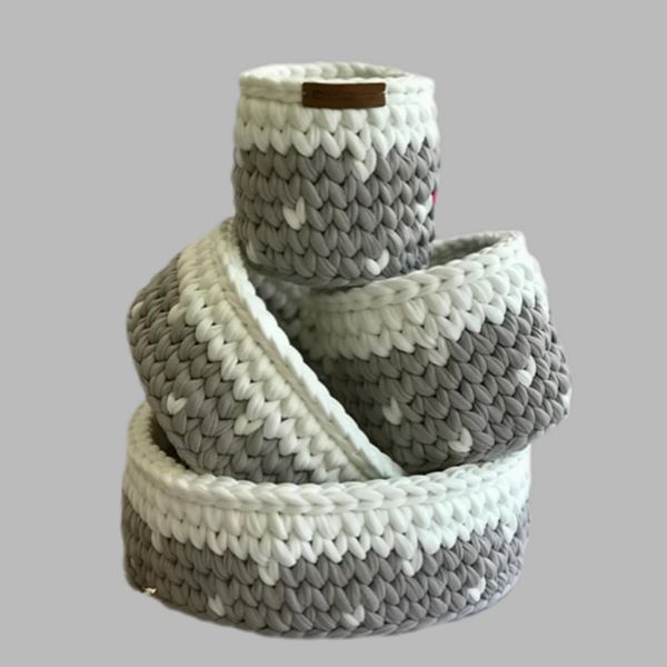 سبد قلاب بافی تریکو کد 4534 مجموعه 4 عددی