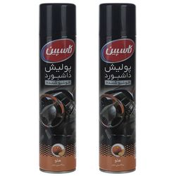 اسپری پولیش داشبورد خودرو کاسپین مدل هلو حجم 300 میلی‌ لیتر بسته دو عددی