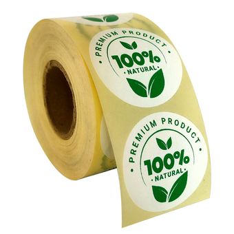 برچسب طرح محصول ارگانیک 100% کد OR06 بسته 100 عددی