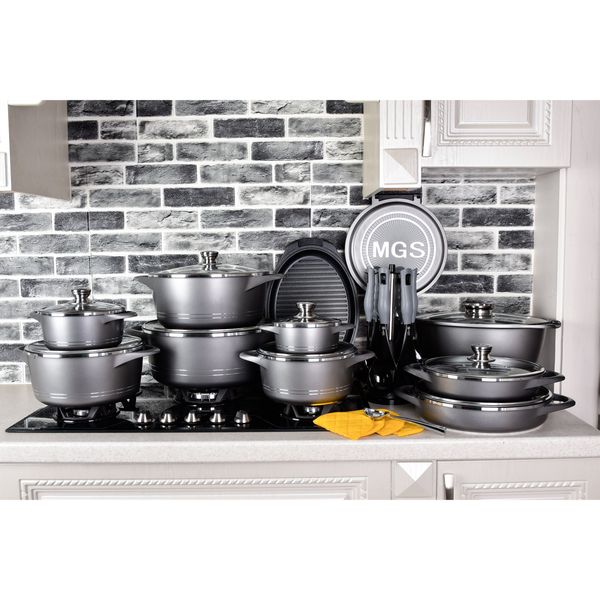 سرویس پخت و پز ام جی اس 33 پارچه طرح ایتالیاB کد 800186