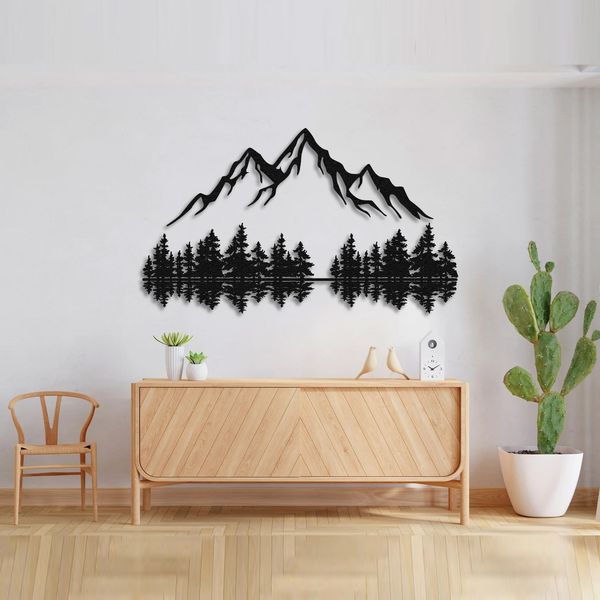 دیوارکوب مدل جنگل و کوهستان مجموعه دو عددی