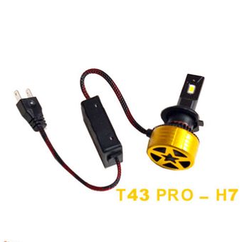 هدلایت خودرو T43 PRO توبیز TBS پایه H7 رنگ زرد آفتابی اورجینال  | گارانتی (2عددی)