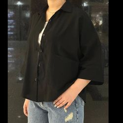 شومیز باکسی پارچه اسلب زنانه و دخترانه