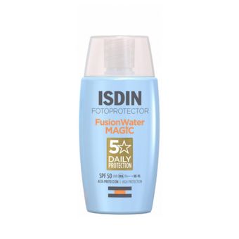 کرم ضد آفتاب بدون رنگ ایزدین SPF 50 مدل water_magic مناسب برای انواع پوست حجم 50 میلی‌لیتر