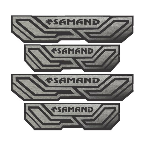 برچسب پارکابی خودرو شیپرس طرح پارکابی چرم کد SP002 مناسب برای سمند بسته 4 عددی