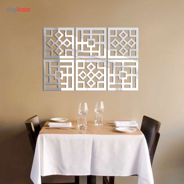 آینه پلکسی گلس دکو وسنا مدل P2005 شش تکه