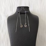 گوشواره زنانه مدل بخیه طرح ماه و ستاره کد moo112*392