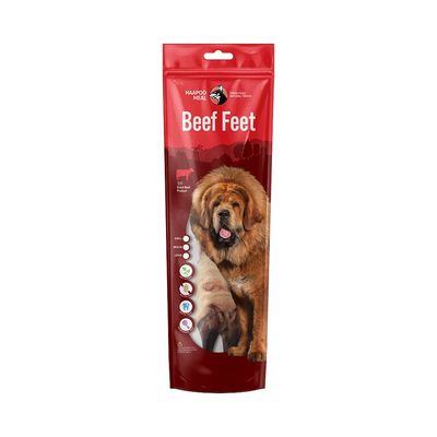 تشویقی سگ هاپومیل مدل پاچه گاو کد Beef Feet S وزن 100 گرم