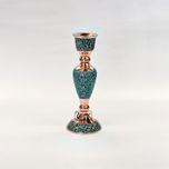 شمعدان مس و فیروزه سایز 3 هنرپارس