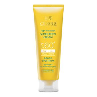 کرم ضدآفتاب بی‌رنگ سینره مدل SPF60 مناسب انواع پوست، حجم 50 میلی‌لیتر