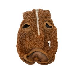 لباس سگ و گربه مدل جلیقه تدی قهوه‌ای | جلیقه زمستانی گرم پت