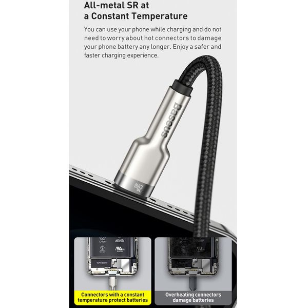 کابل تبدیل USB-C به لایتنینگ باسئوس مدل CATLJK-A01 طول 1 متر