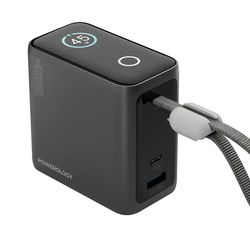 پاور بانک 45 وات پاورولوجی مدل ppbcha60 با ظرفیت 15000 هزار میلی آمپر ساعت به همراه کابل USB-C