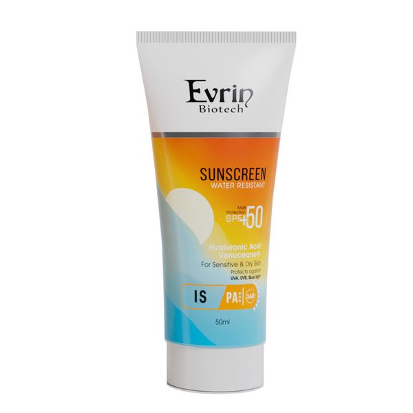 کرم ضد آفتاب بیرنگ صورت اورین بیوتک SPF 50 مدل Venuceane محافظ UVA ،UVB و PA+++،آبرسان و ضد پیری مناسب پوستهای خشک و حساس حجم