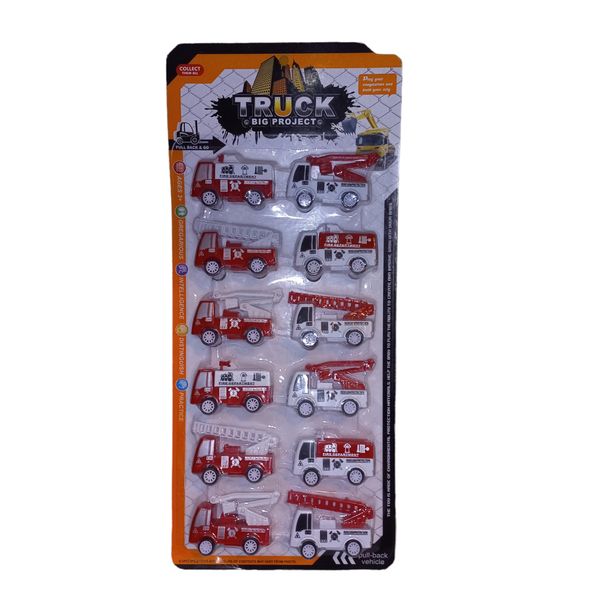 ماکت ماشین مدل آتش نشانی بسته 12 عددی