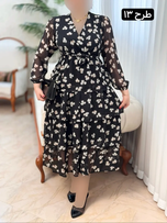 پیراهن حریر طبقه ای 3170