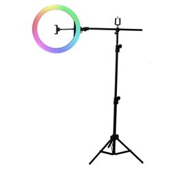 رینگ لایت مدل LJJ-36 RGB T به همراه سه پایه