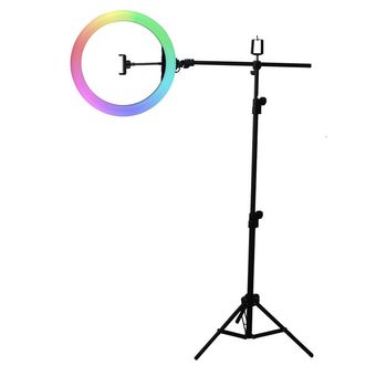 رینگ لایت مدل LJJ-36 RGB T به همراه سه پایه