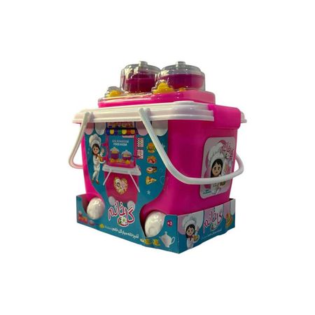 ست اسباب بازی گل خانم مدل آشپزخانه سیار سایبان دار