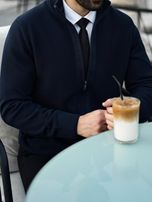بافت تمام زیپ سـرمه ای کد sh189