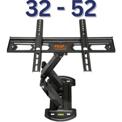 پایه دیواری تلویزیون مدل تک بازو مناسب 32 تا 52 اینچ تراز دار