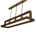 لوستر سه شعله مدل چوبی کد 080