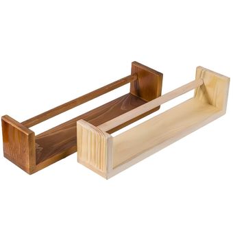 شلف دیواری چوبی دکوراتیو مجموعه دو عددی