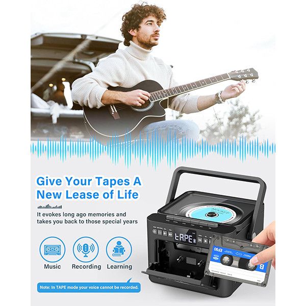پخشکننده سیدی بومباکس 2025 کاست خور ،پخش کننده موسیقی مدل CD-W16