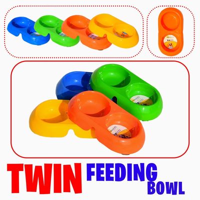 ظرف غذای دوقلوی سگ و گربه لیلین / Danniel twin feeding bowl