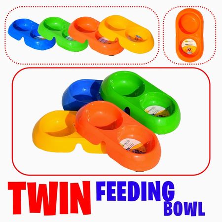ظرف غذای دوقلوی سگ و گربه لیلین / Danniel twin feeding bowl