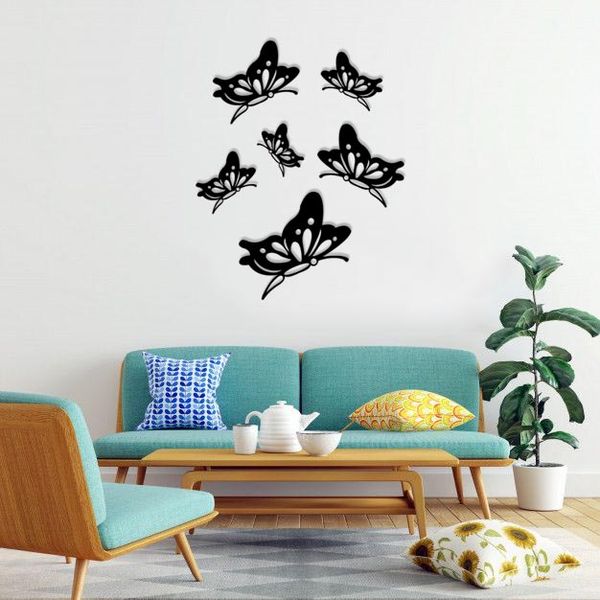 دیوارکوب ماهوت طرح پروانه ها کد 02 مجموعه 6 عددی