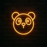 چراغ دیواری تزئینی مدل نئون فلکسی نیونی طرح پاندا