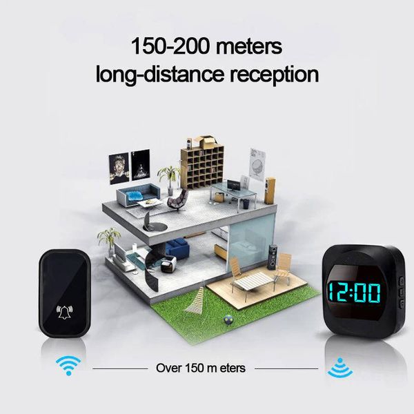 زنگ بی سیم مدل 2T195-BB مجموعه سه عددی