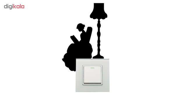 استیکر کلید و پریز طرح خانم نشسته کد 125