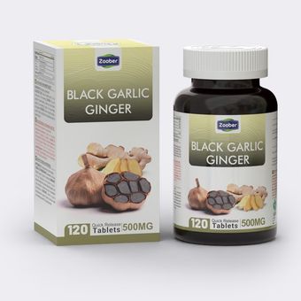 قرص سیر سیاه و زنجبیل زوبر 120 عددی | بهبود مشکلات گوارشی و دفع بلغم