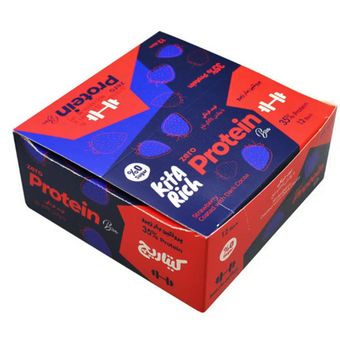 پروتئین بار زیرو توت فرنگی و شکلات تلخ کیتاریچ - 45 گرم بسته 12 عددی