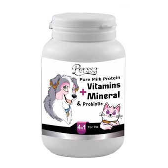 مولتی ویتامین و مینرال سگ و گربه پرسا مدل پودری وزن 200 گرم