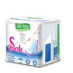 نوار بهداشتی بالدار نازک فوق العاده بزرگ سافتکس سری (safe)