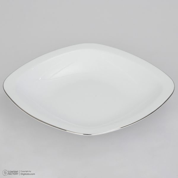 سرویس چینی 27 پارچه غذاخوری چینی زرین ایران سری کواترو مدل سمن درجه عالی