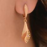 نیم ست طلا 18 عیار زنانه طلای مستجابی مدل آوا مخروطی کد 009