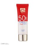 فلوئید ضدآفتاب بدون رنگ ساین اسکین SPF50 مدل SYN SHIELD، مناسب پوستهای چرب، حجم 50 میلیلیتر